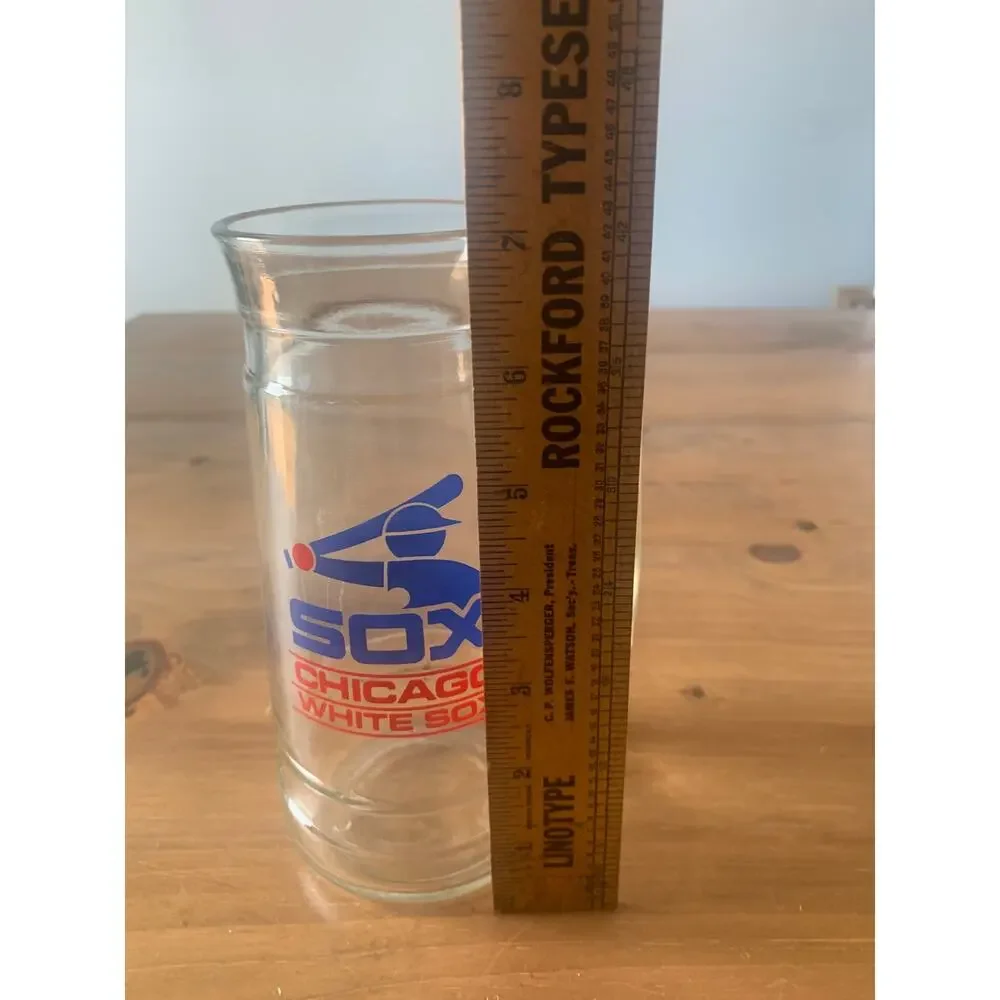 Chicago White Sox MLB Vintage Beer Glass Stein Fisher Nuts Promo Mug O’Nuts 80s